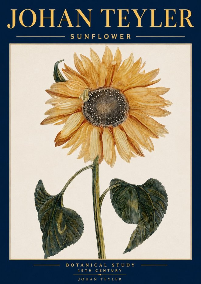Johan Teyler Sunflower No4 - Juliste