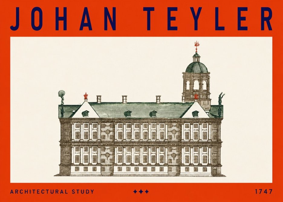 Johan Teyler Architectural Study V No3 - Juliste