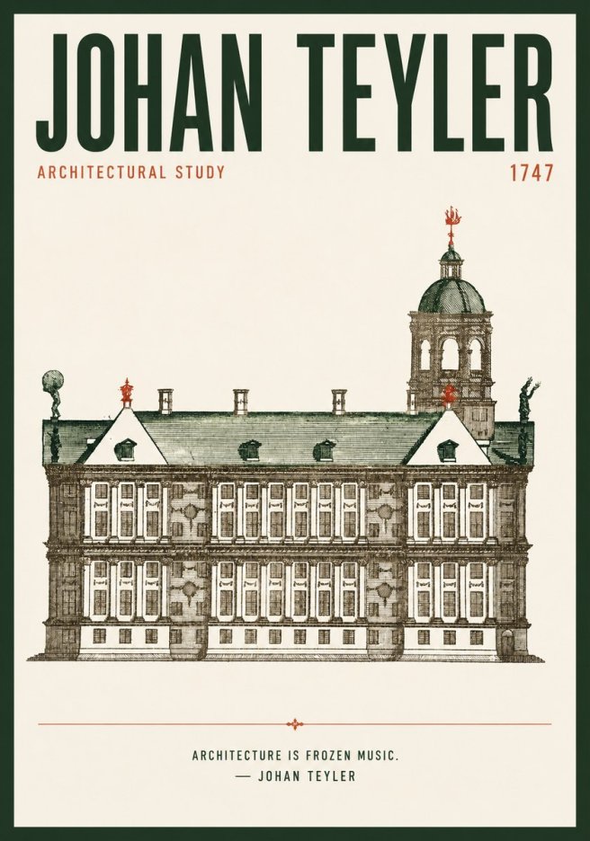 Johan Teyler Architectural Study V No4 - Juliste