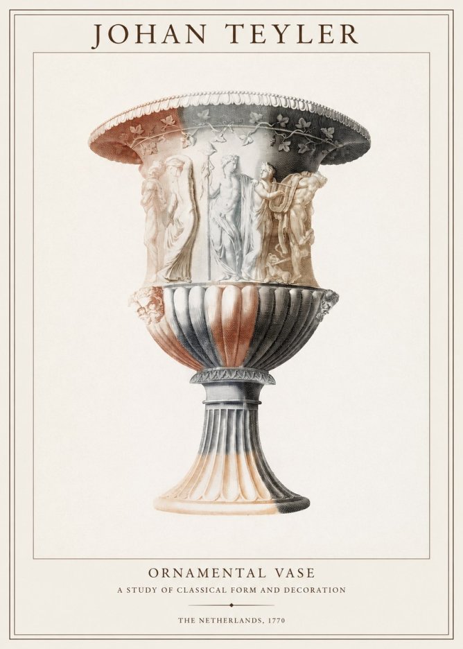 Johan Teyler Ornamental Vase I No1 - Juliste