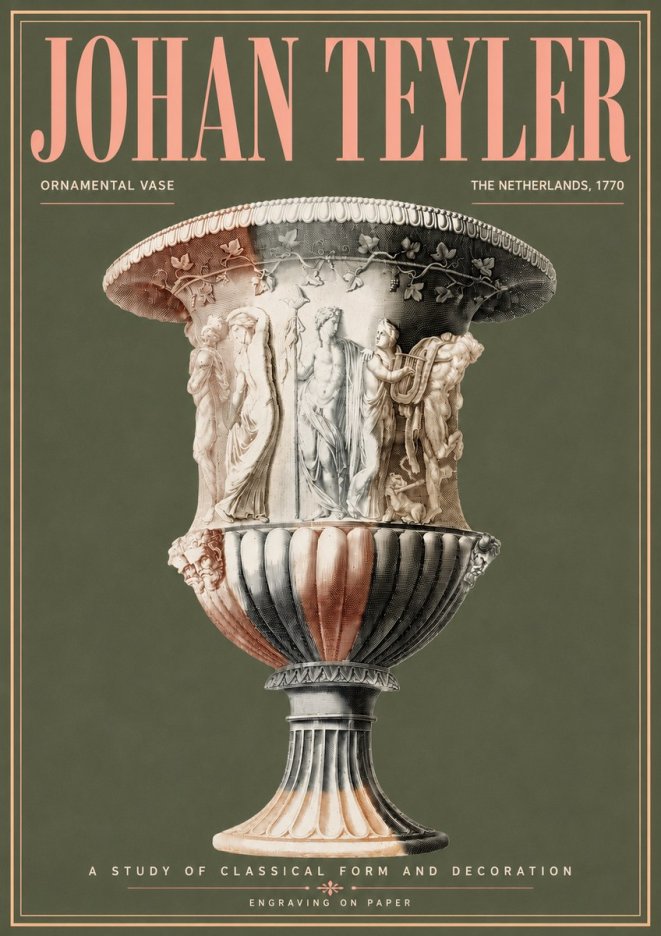 Johan Teyler Ornamental Vase I No6 - Juliste