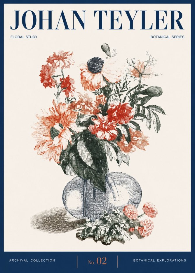 Johan Teyler Floral Study No2 - Juliste
