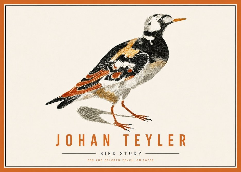 Johan Teyler Bird Study IV No5 - Juliste