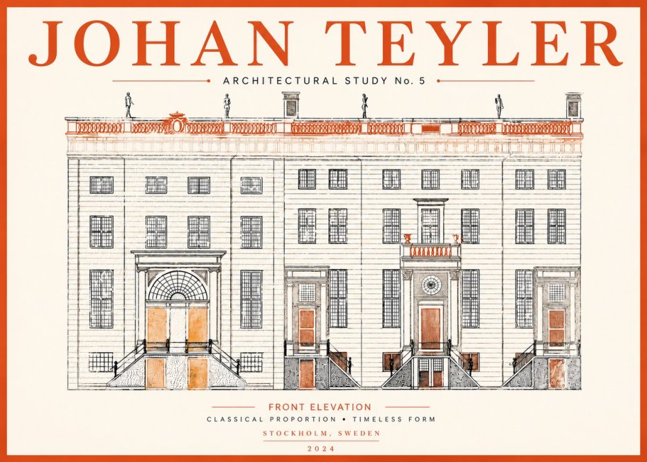 Johan Teyler Architectural Study VI No6 - Juliste