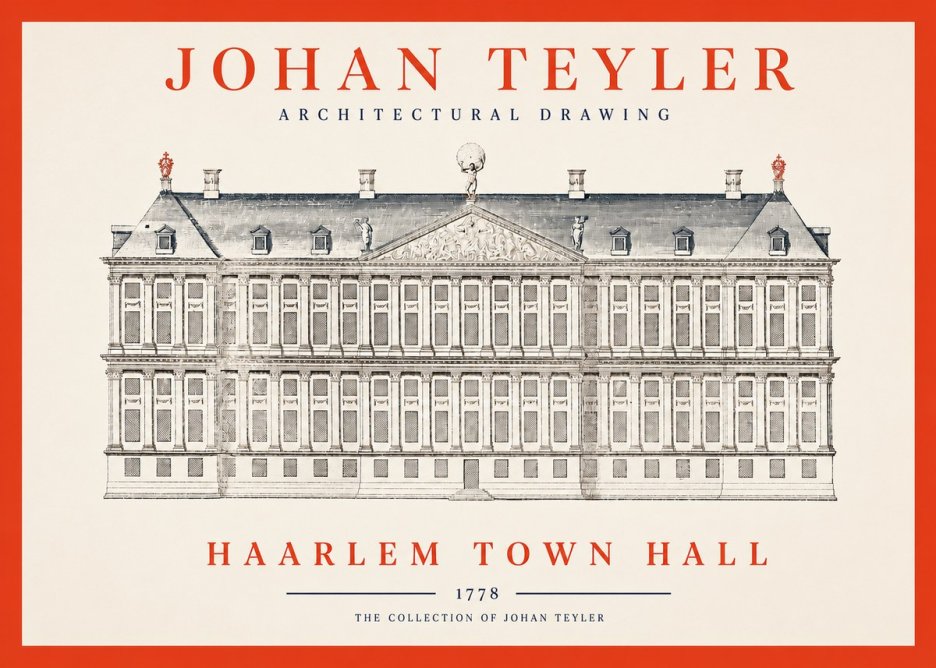Johan Teyler Haarlem Town Hall - Elevation - 1778 No2 - Juliste