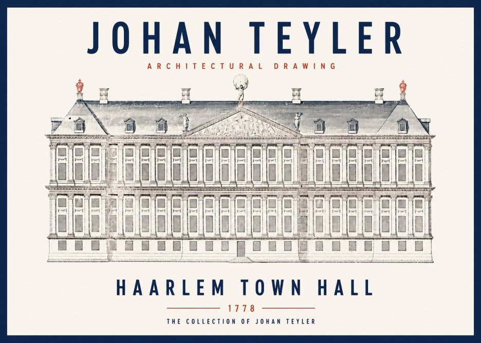 Johan Teyler Haarlem Town Hall - Elevation - 1778 No3 - Juliste