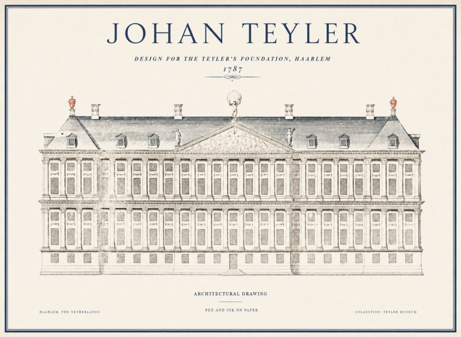 Johan Teyler Haarlem Town Hall - Elevation - 1778 No5 - Juliste