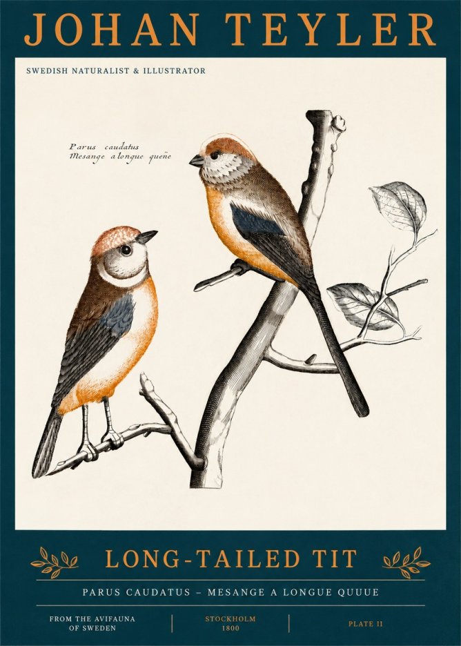 Johan Teyler Long-tailed Tit No2 - Juliste