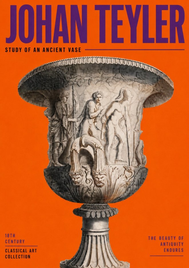 Johan Teyler Study of an Ancient Vase No3 - Juliste