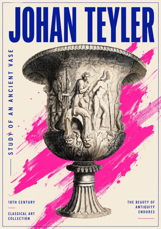 Johan Teyler Study of an Ancient Vase No4 - Juliste