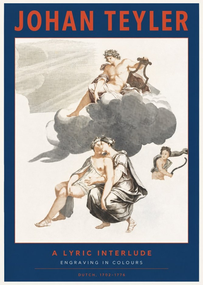 Johan Teyler Allegory of Music and Love No3 - Juliste
