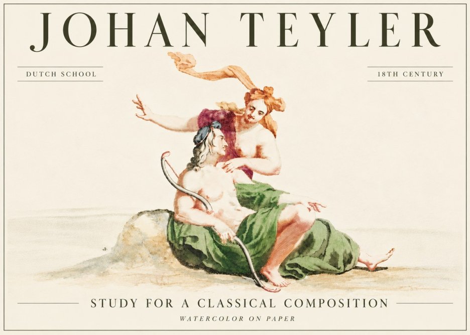 Johan Teyler Study for a Classical Composition No6 - Juliste