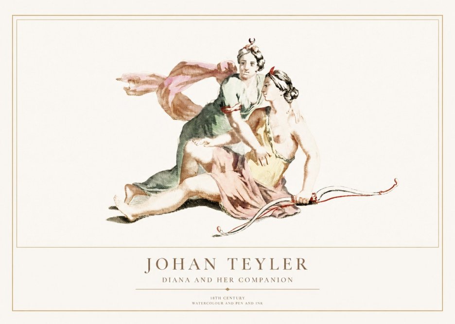 Johan Teyler Diana and Her Companion No1 - Juliste