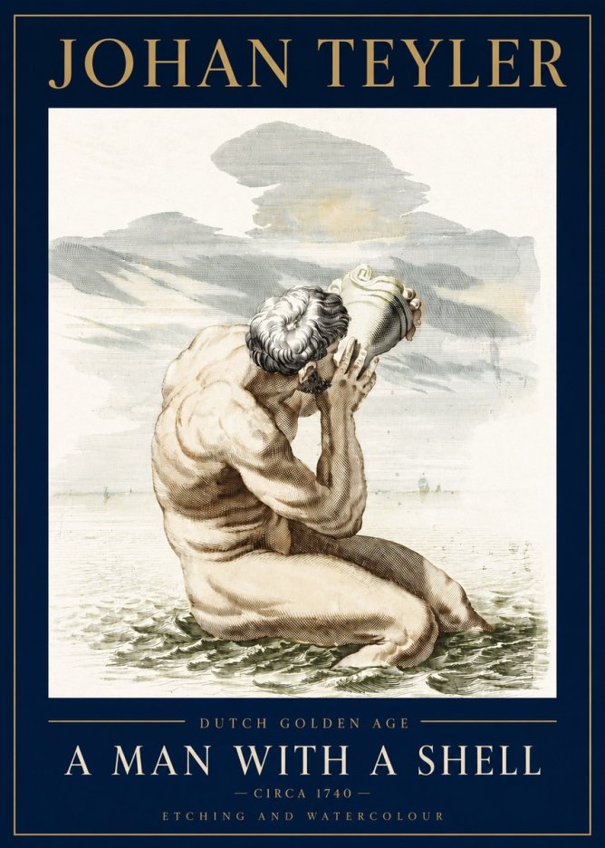Johan Teyler A Man with a Shell No3 - Juliste