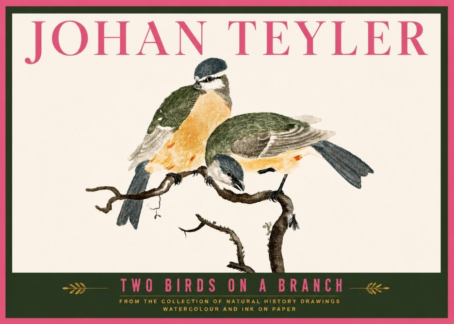 Johan Teyler Two Birds on a Branch No6 - Juliste