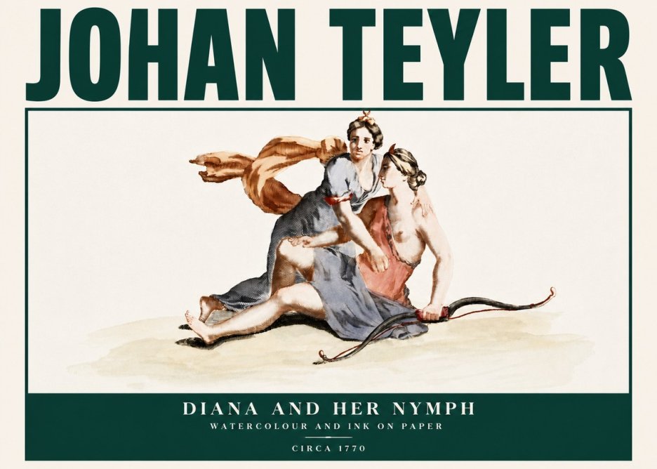 Johan Teyler Diana and Her Nymph No4 - Juliste