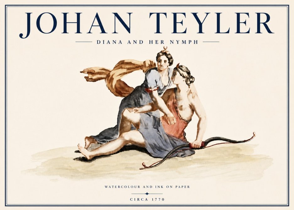 Johan Teyler Diana and Her Nymph No6 - Juliste