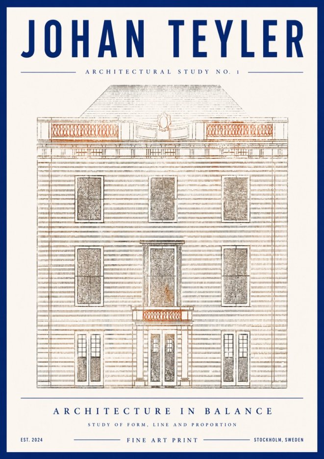 Johan Teyler Architectural Study No. 1 II No4 - Juliste