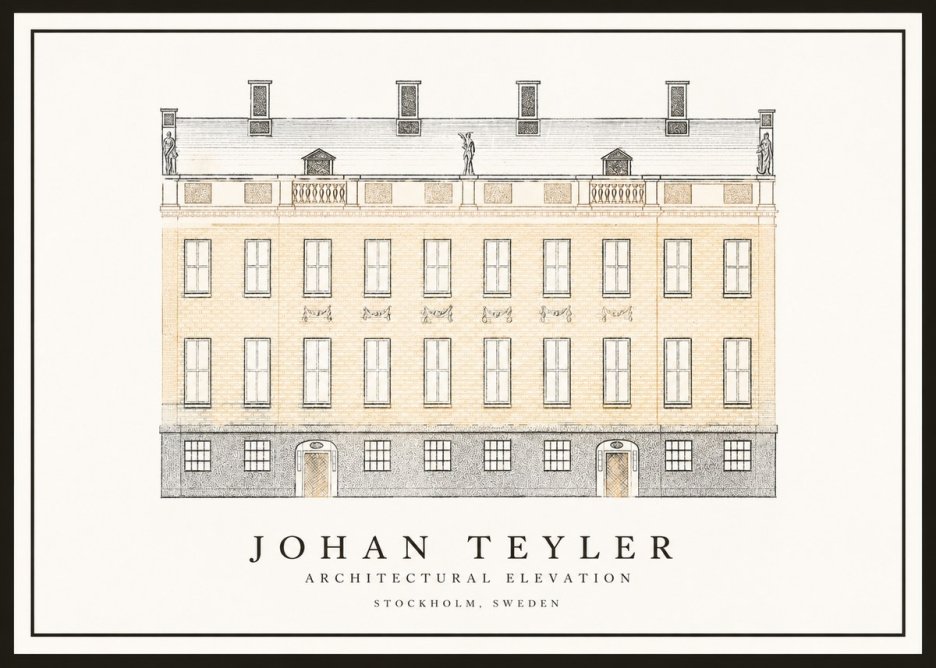 Johan Teyler Architectural Elevation No1 - Juliste