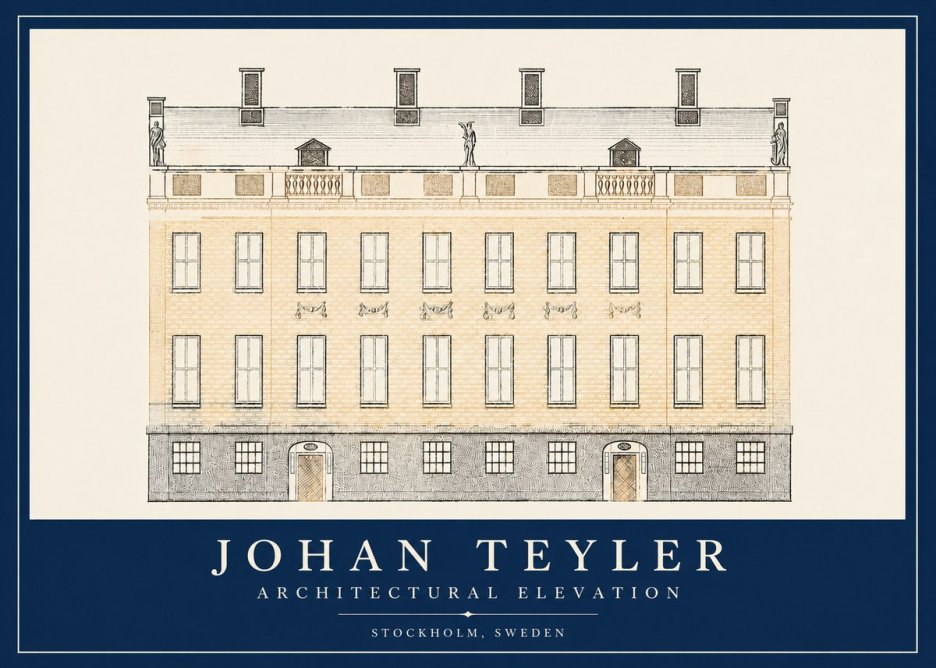 Johan Teyler Architectural Elevation No2 - Juliste