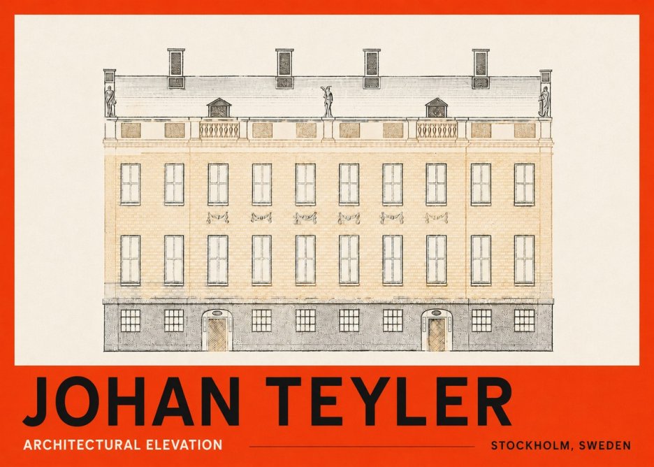 Johan Teyler Architectural Elevation No3 - Juliste