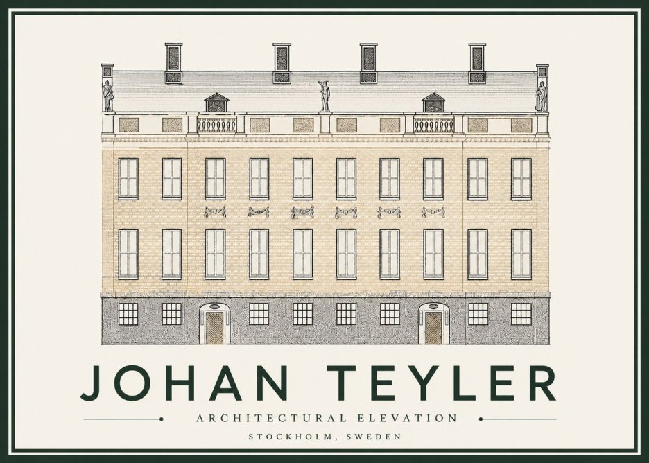 Johan Teyler Architectural Elevation No4 - Juliste
