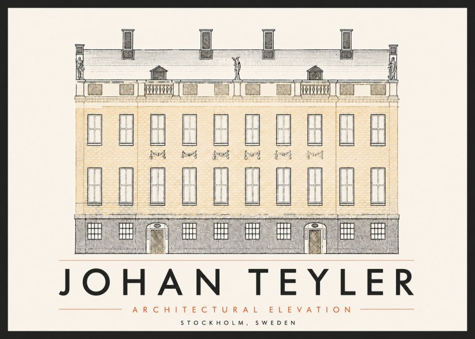 Johan Teyler Architectural Elevation No6 - Juliste