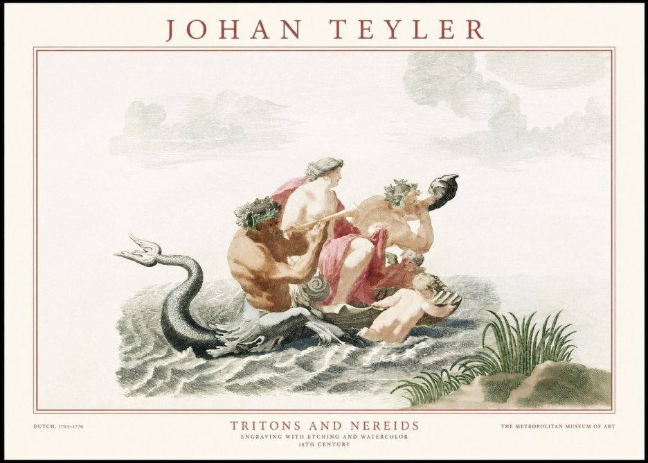 Johan Teyler Tritons and Nereids No1 - Juliste