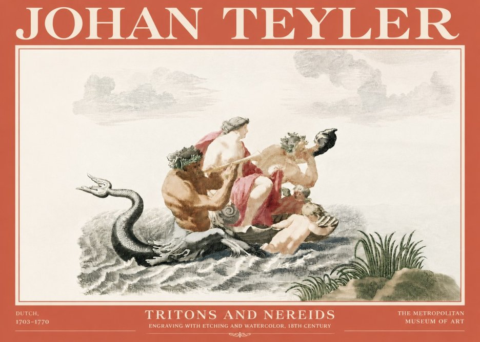 Johan Teyler Tritons and Nereids No4 - Juliste