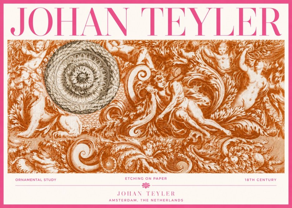 Johan Teyler Ornamental Study No3 - Juliste