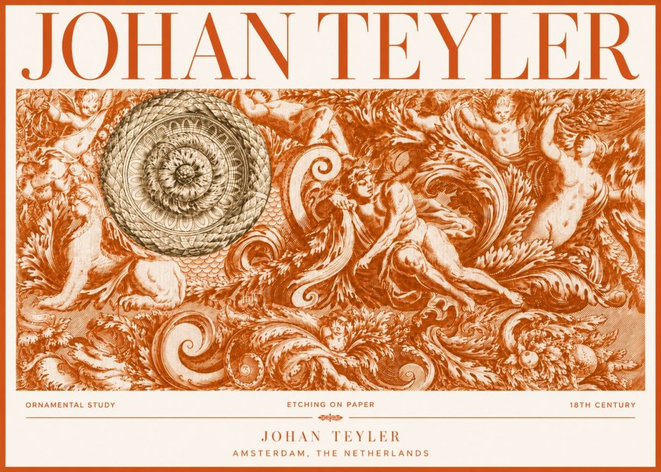 Johan Teyler Ornamental Study No4 - Juliste