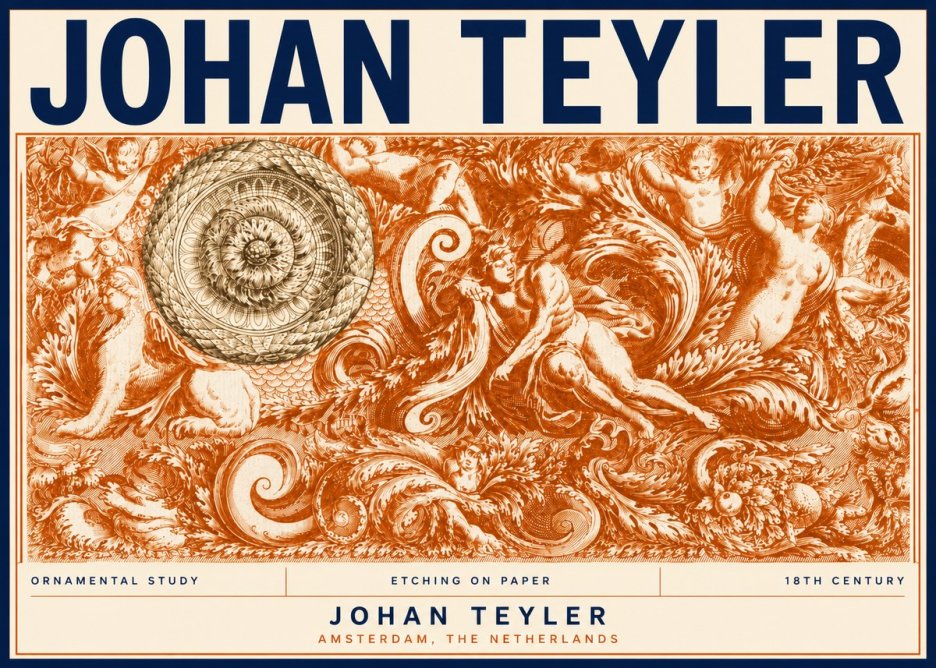Johan Teyler Ornamental Study No5 - Juliste