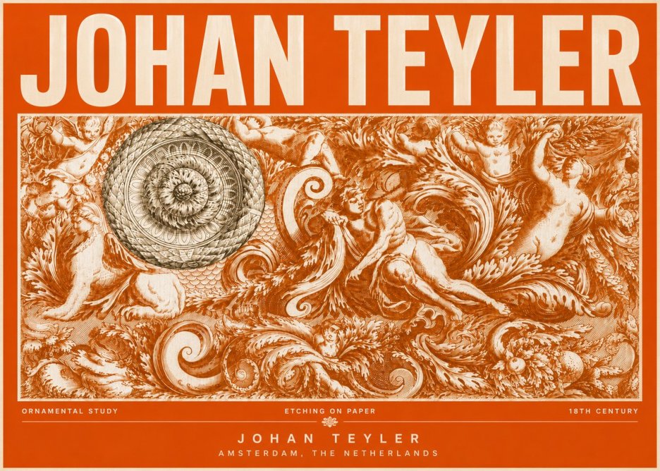 Johan Teyler Ornamental Study No6 - Juliste