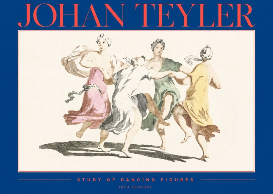 Johan Teyler Study of Dancing Figures No2 - Juliste