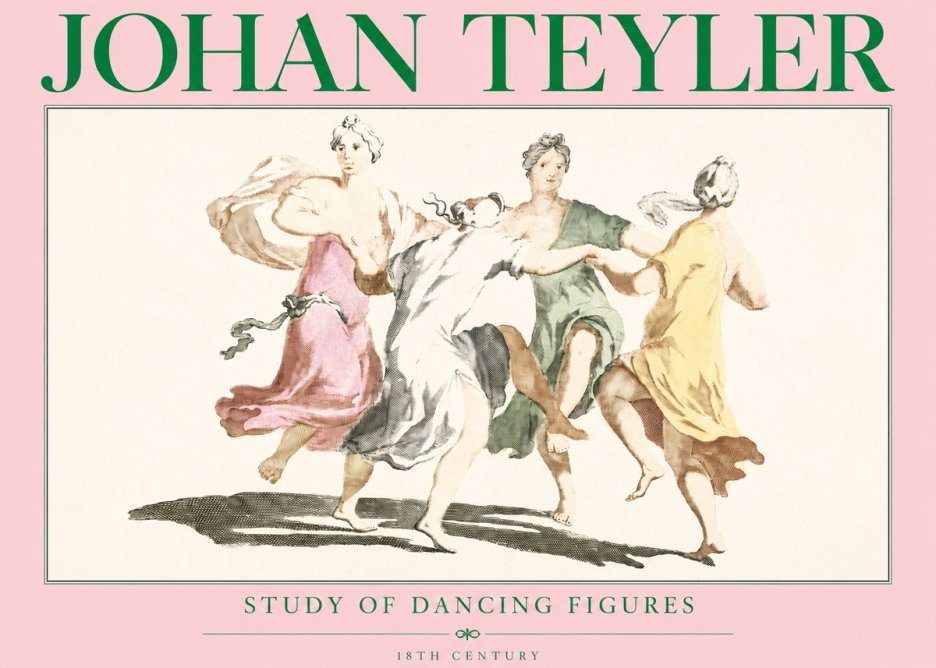 Johan Teyler Study of Dancing Figures No3 - Juliste