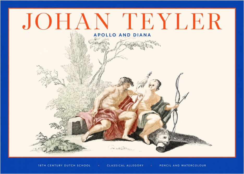 Johan Teyler Classical Study with Cupid and Symbols No6 - Juliste