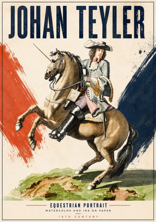 Johan Teyler Equestrian Portrait No5 - Juliste