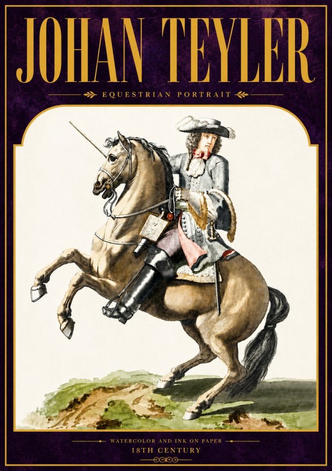 Johan Teyler Equestrian Portrait No6 - Juliste