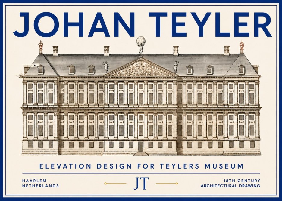Johan Teyler Elevation Design for Teylers Museum, Haarlem No6 - Juliste