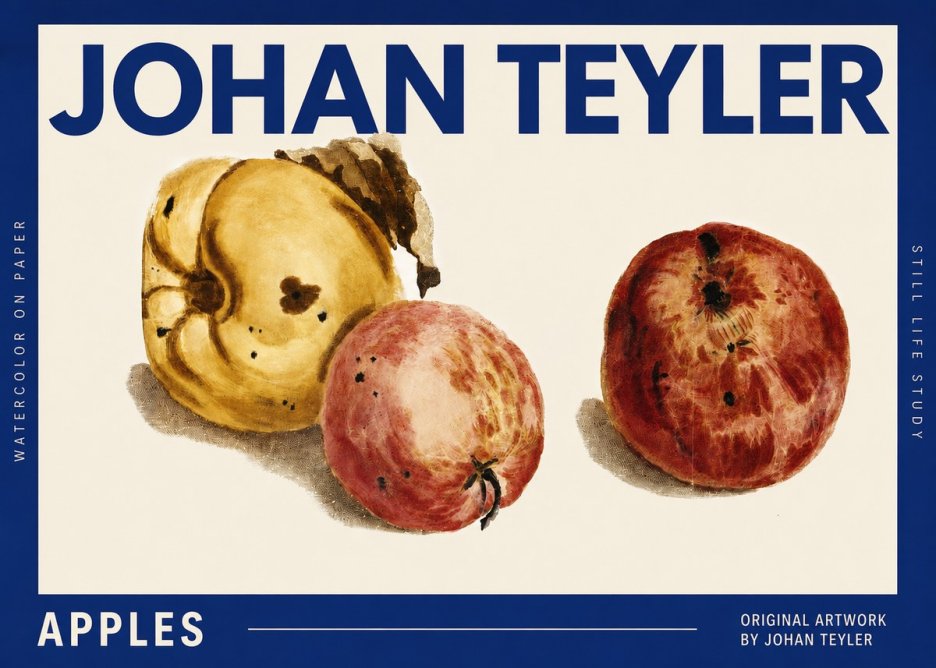 Johan Teyler Apples - Watercolor No2 - Juliste