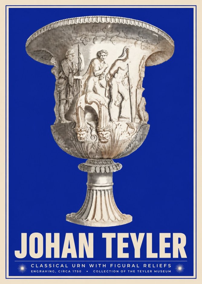 Johan Teyler Classical Urn with Figural Reliefs I No3 - Juliste