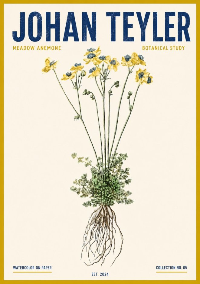 Johan Teyler Meadow Anemone No5 - Juliste