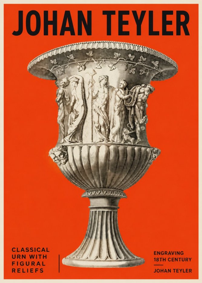 Johan Teyler Classical Urn with Figural Reliefs II No2 - Juliste