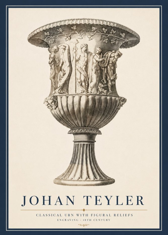Johan Teyler Classical Urn with Figural Reliefs II No3 - Juliste