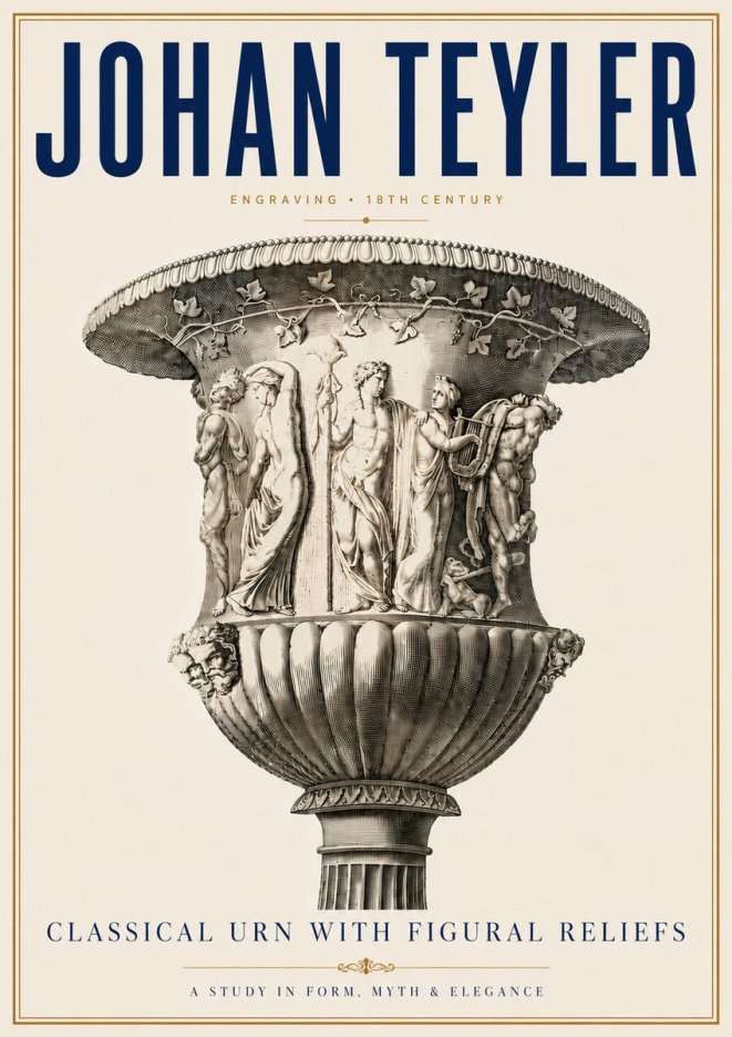 Johan Teyler Classical Urn with Figural Reliefs II No6 - Juliste