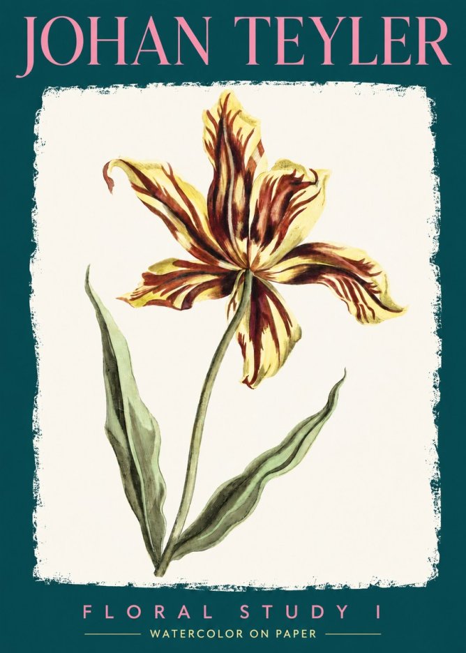 Johan Teyler Floral Study I No2 - Juliste