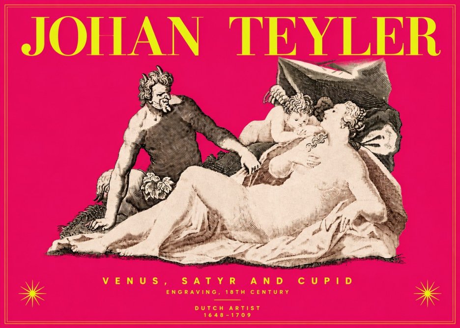 Johan Teyler Venus, Satyr and Cupid No4 - Juliste
