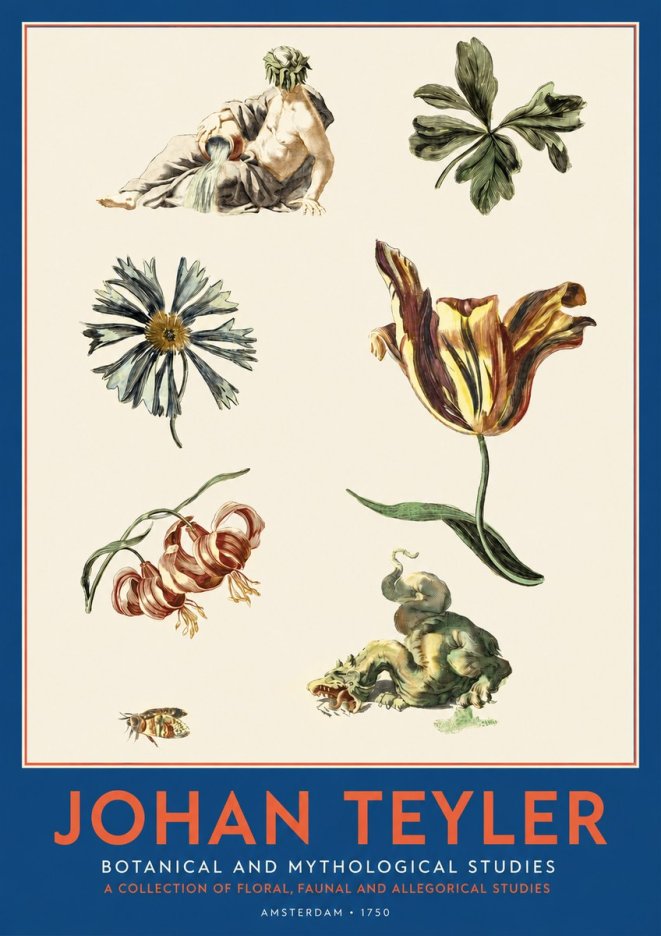 Johan Teyler Botanical and Mythological Studies No2 - Juliste