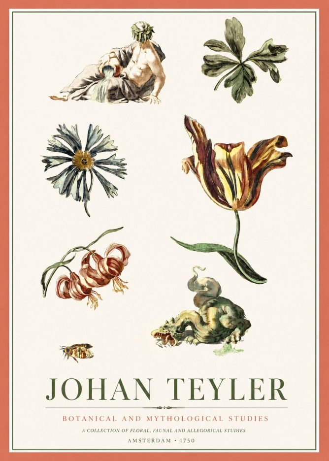 Johan Teyler Botanical and Mythological Studies No3 - Juliste