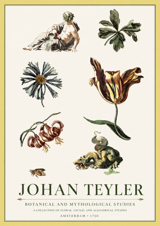 Johan Teyler Botanical and Mythological Studies No5 - Juliste